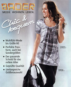 Каталог Bader Chic&Bequem - удобная и элегантная женская и мужская одежда.